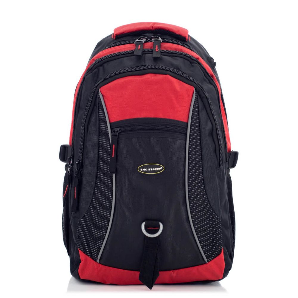 czerwony plecak meski sportowy do pracy bag street 68g